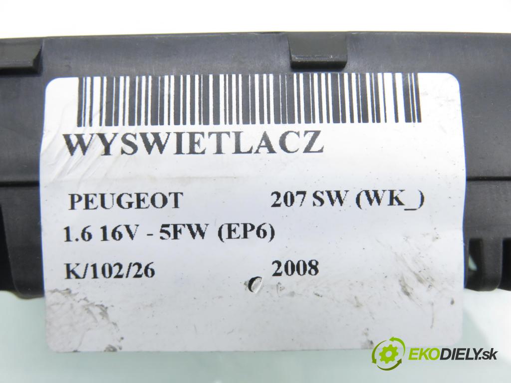 PEUGEOT 207 SW (WK_) KOMBI 2008 88,00 1.6 16V - 5FW (EP6) 1598,00 ZOBRAZIT: 9664483980