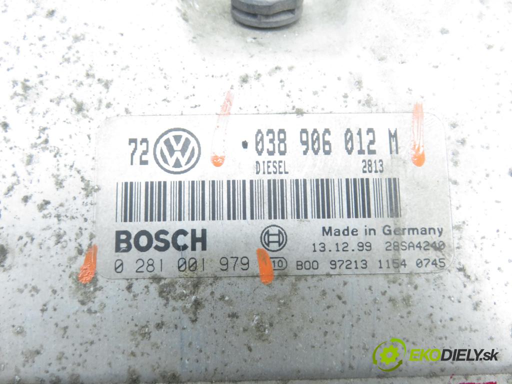 VW GOLF IV (1J1) HB 2000 66,00 1.9 TDI 90 - ALH 1896,00 Riadiaca jednotka Motor 038906012M ; 0281001979