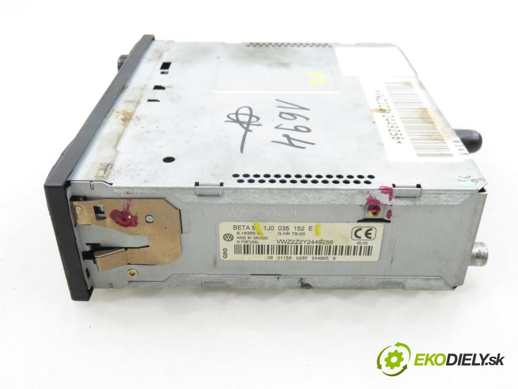 VW SHARAN (7M8, 7M9, 7M6) HB 2002 85,00 1.9 TDI PD 115 - AUY 1896,00 RADIO Modul 1J0035152E