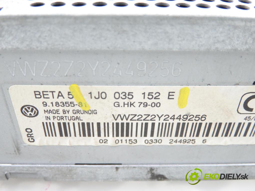 VW SHARAN (7M8, 7M9, 7M6) HB 2002 85,00 1.9 TDI PD 115 - AUY 1896,00 RADIO Modul 1J0035152E