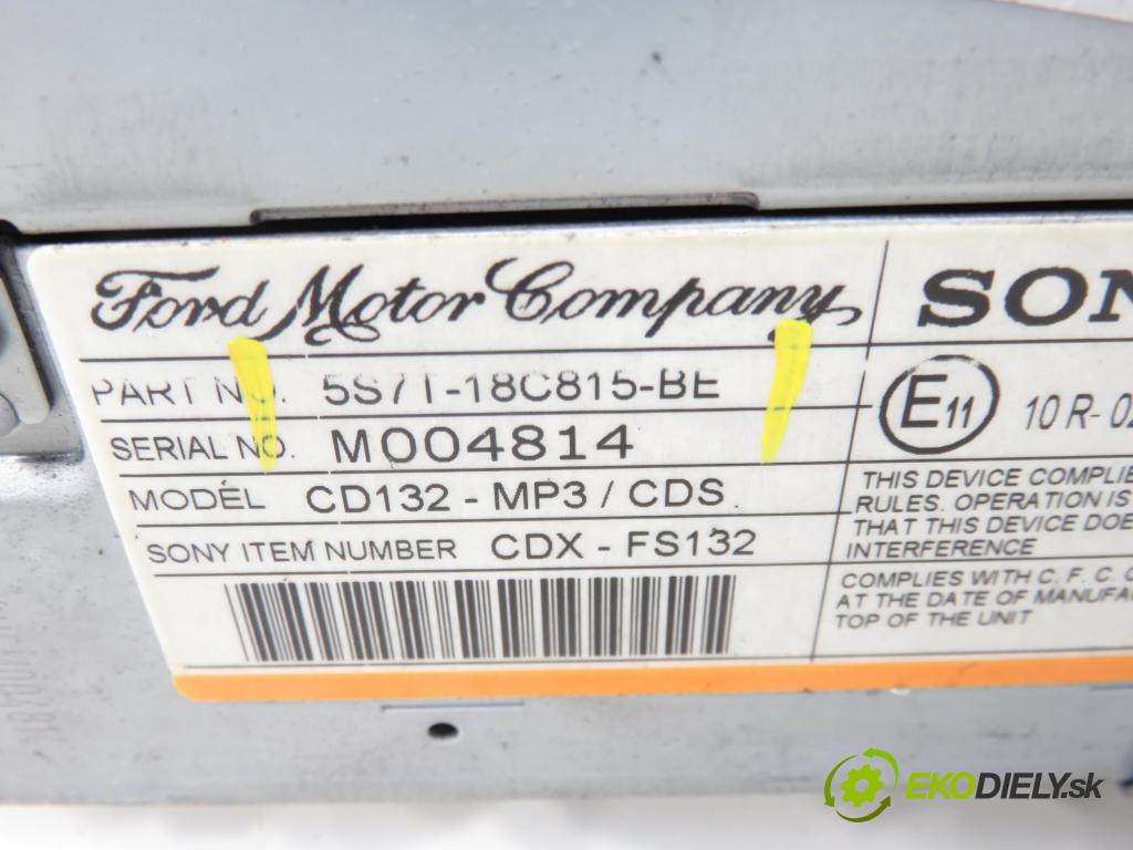 FORD MONDEO III (B5Y) LIFTBACK 2004 114,00 2.2 TDCi - QJBA 2198,00 RADIO 5S7T18C815BE