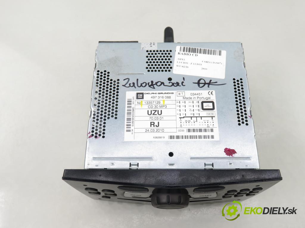 OPEL CORSA D (S07) HB 2010 70,00 1.3 CDTI - Z 13 DTE 1248,00 RADIO CD 13357129