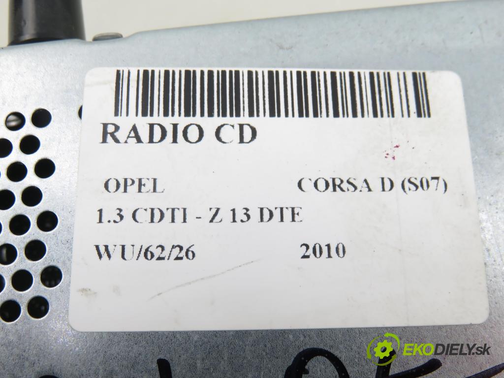 OPEL CORSA D (S07) HB 2010 70,00 1.3 CDTI - Z 13 DTE 1248,00 RADIO CD 13357129