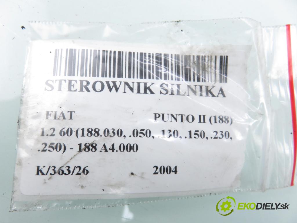 FIAT PUNTO (188_) HB 2004 44,00 1.2 60 - 188 A4.000 1242,00 řídící jednotka motora 55187377 ; IAW5AFP3 ; 6160065102