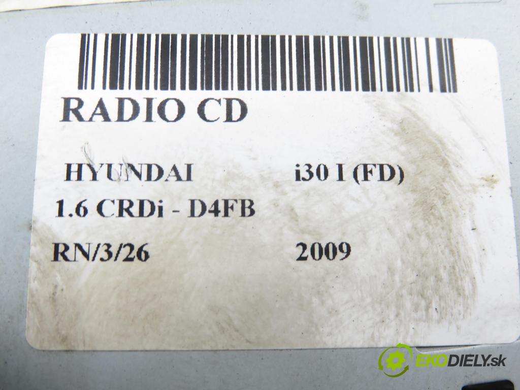 HYUNDAI i30 (FD) HB 2009 66,00 1.6 CRDi 1582,00 RADIO CD 961602L200