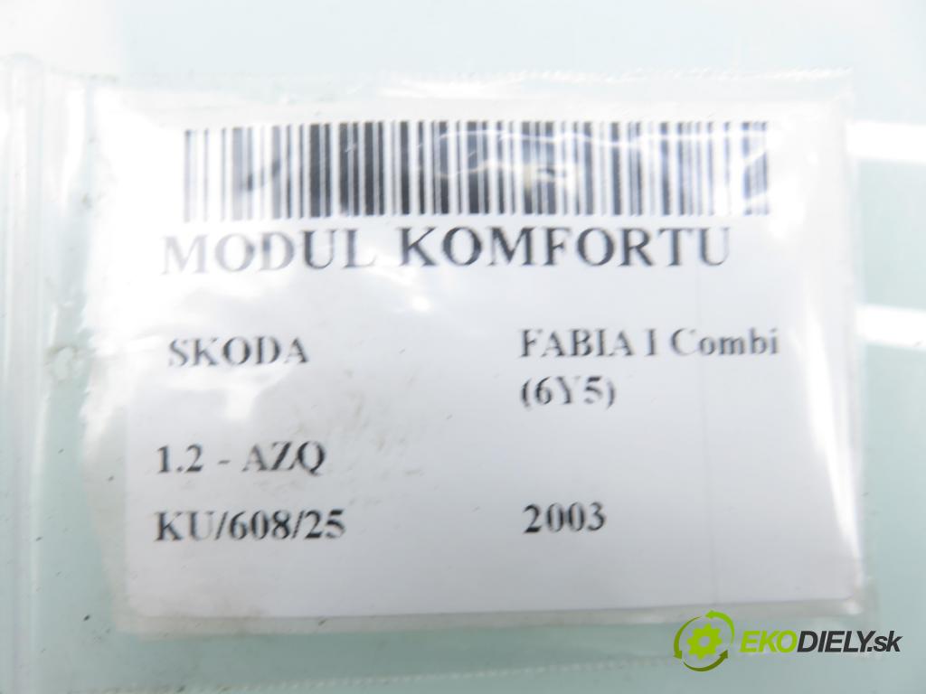 SKODA FABIA I Combi (6Y5) KOMBI 2003 47,00 1.2 - AZQ 1198,00 MODUL komfortu 6Q1937049C ; 5WK48212C