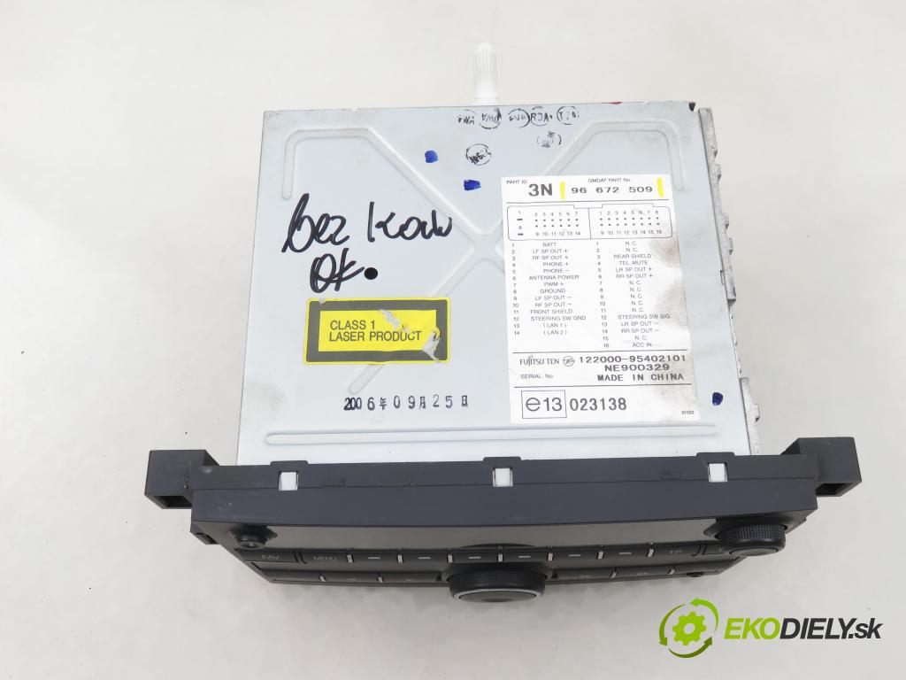 CHEVROLET CAPTIVA (C100, C140) SUV 2007 110,00 2.0 D 4WD 1991,00 RADIO CD 96672509