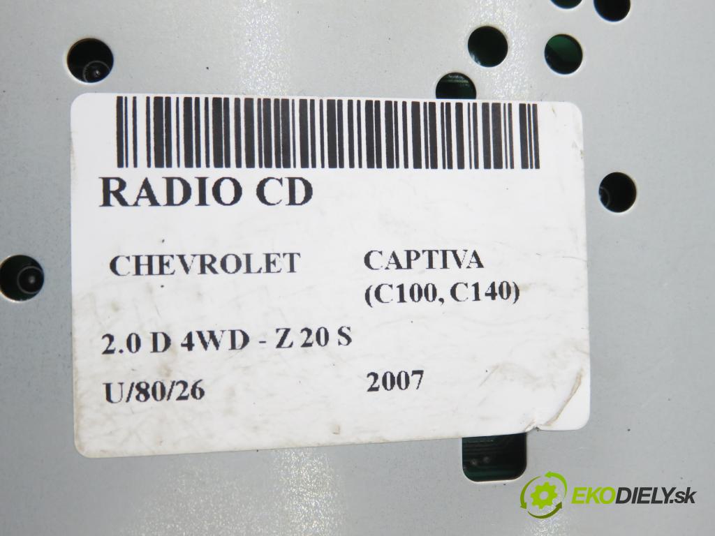 CHEVROLET CAPTIVA (C100, C140) SUV 2007 110,00 2.0 D 4WD 1991,00 RADIO CD 96672509