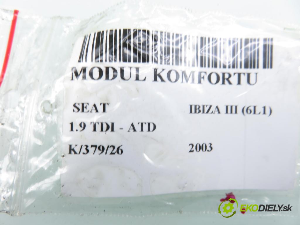 SEAT IBIZA III (6L1) HB 2003 74,00 1.9 TDI - ATD 1896,00 MODUL komfortu 6Q1937049C ; 5WK48212C