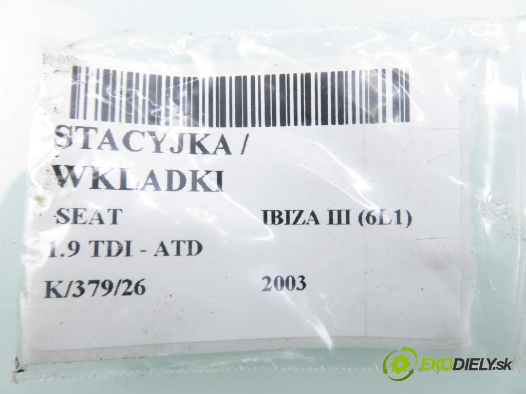 SEAT IBIZA III (6L1) HB 2003 74,00 1.9 TDI - ATD 1896,00 spínačka / VLOŽKY 4B0905851C