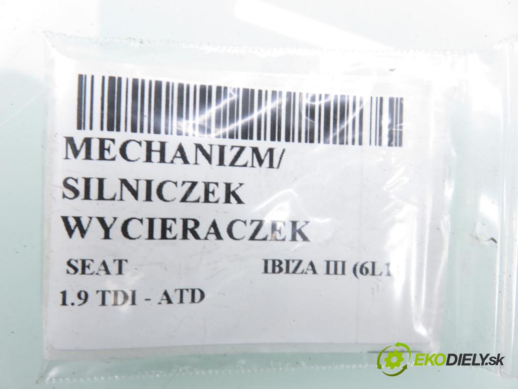 SEAT IBIZA III (6L1) HB 2003 74,00 1.9 TDI - ATD 1896,00 MECHANISMUS/ motorek stěračů 6Q2955119A ; 0390241526