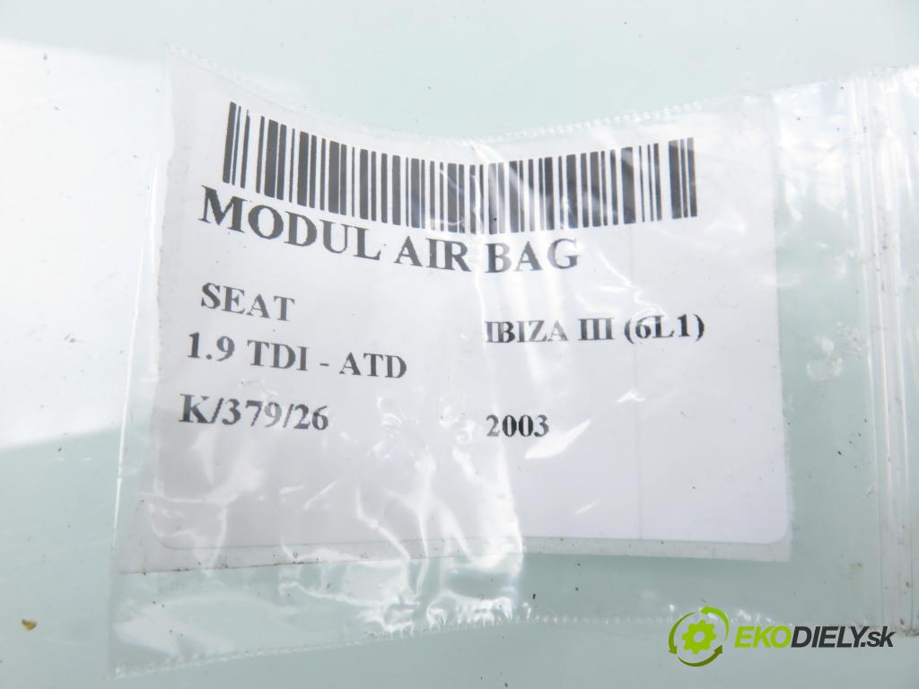 SEAT IBIZA III (6L1) HB 2003 74,00 1.9 TDI - ATD 1896,00 MODUL air BAG 6Q0909605S