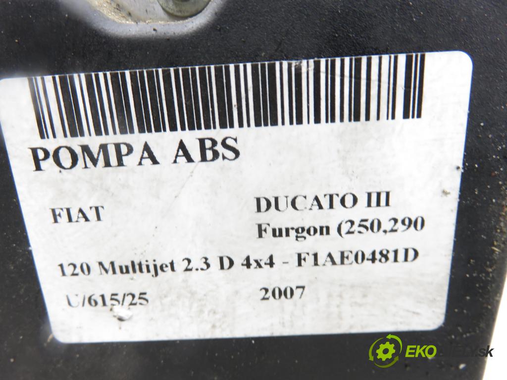 FIAT DUCATO Furgon (250_, 290_) FURGON 2007 88,00 120 Multijet 2.3 D - F1AE0481D 2287,00 Pumpa ABS 0265900317 (Pumpa ABS)