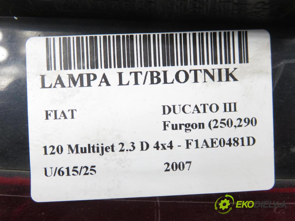 FIAT DUCATO Furgon (250_, 290_) FURGON 2007 88,00 120 Multijet 2.3 D - F1AE0481D 2287,00 světlo levé zadní 20145751