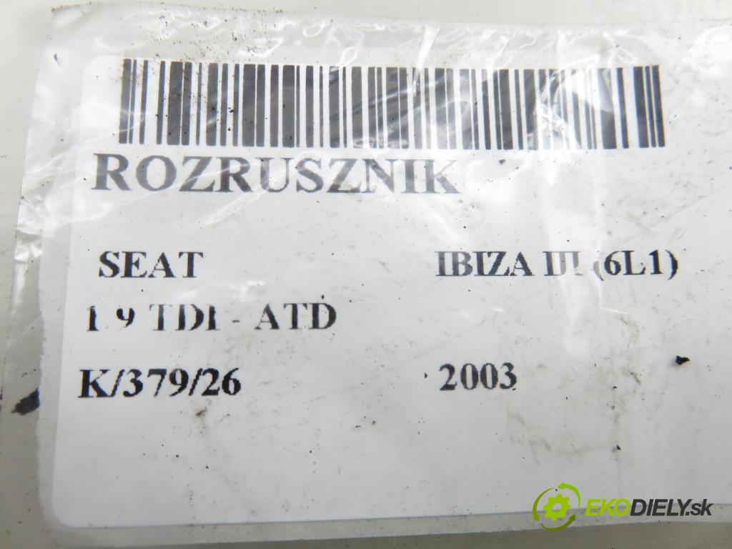 SEAT IBIZA III (6L1) HB 2003 74,00 1.9 TDI - ATD 1896,00 startér 02A911024G ; D7RS130 (Startér)