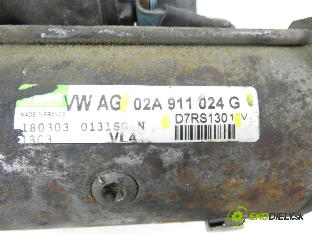 SEAT IBIZA III (6L1) HB 2003 74,00 1.9 TDI - ATD 1896,00 Štartér 02A911024G ; D7RS130 (Štartér)