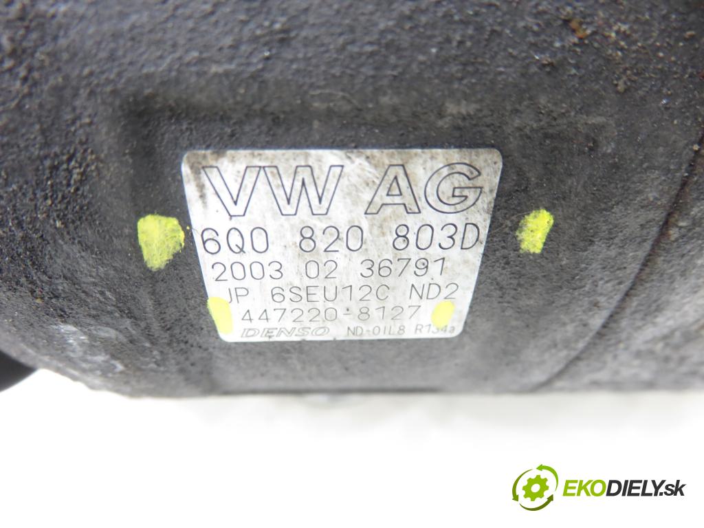 SEAT IBIZA III (6L1) HB 2003 74,00 1.9 TDI - ATD 1896,00 KOMPRESOR: klimatizace 6Q0820803D ; 4472208127 (Kompresor klimatizace)