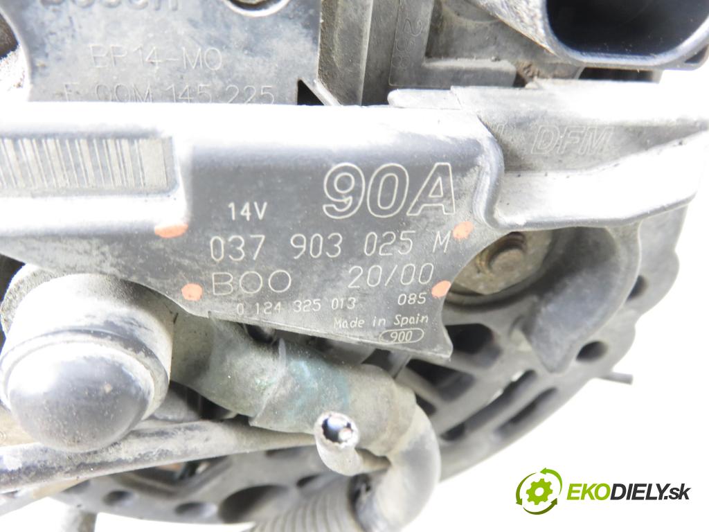 VW POLO (6N2) HB 2000 37,00 1.0 MPI 50 - AUC 999,00 Alternátor 037903025M ; 0124325013 (Alternátor)
