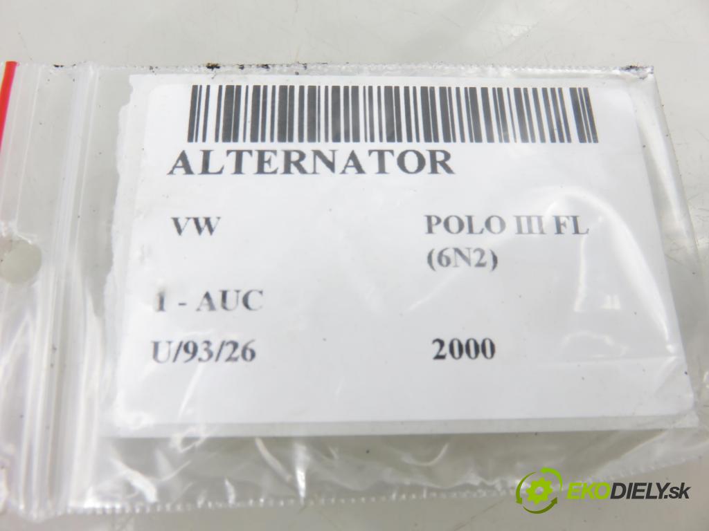 VW POLO (6N2) HB 2000 37,00 1.0 MPI 50 - AUC 999,00 Alternátor 037903025M ; 0124325013 (Alternátor)