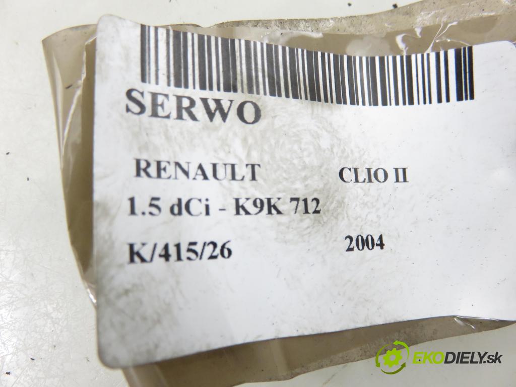 RENAULT CLIO II (BB_, CB_) HB 2004 74,00 1.5 dCi - K9K 712 1461,00 posilovač 8200091336 ; 0204024220 (Servočerpadlo)