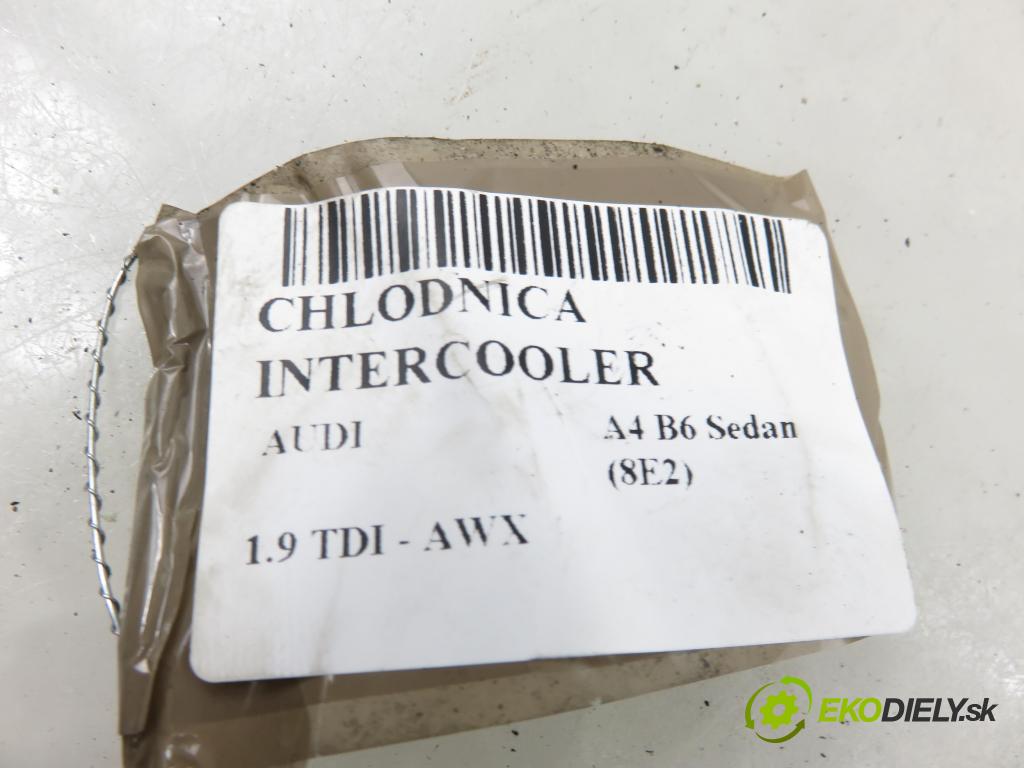 AUDI A4 (8E2, B6) SEDAN 2001 96,00 1.9 TDI PD 130 - AWX 1896,00 chladič intercooler 8E0145805S