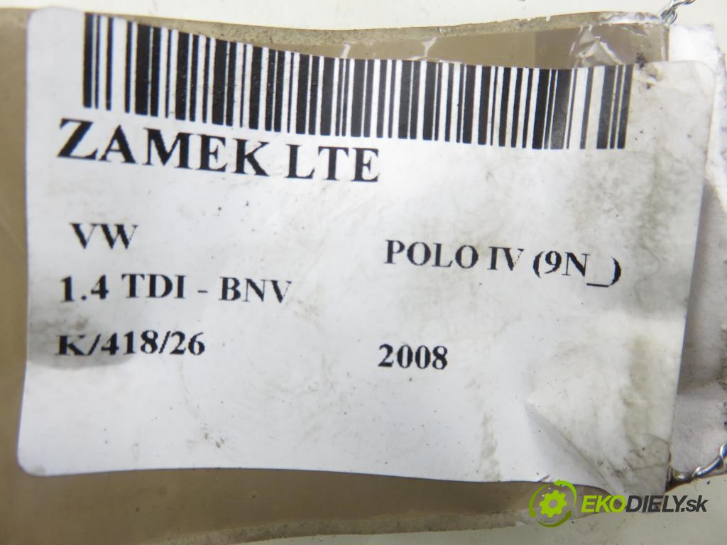 VW POLO (9N_) HB 2008 59,00 1.4 TDI - BNV 1422,00 zámok 3B1837015AQ