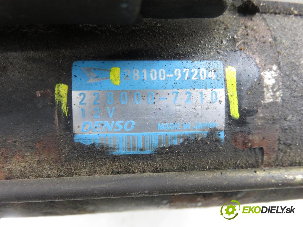 DAIHATSU CUORE VI (L251, L250_, L260_) HB 2003 43,00 1 - EJ-VE 989,00 Štartér 2810097204 ; 2280007210 (Štartér)