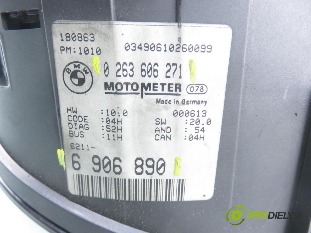 BMW 3 (E46) SEDAN 2001 100,00 320 d 136 - M47 D20 (204D1) 1951,00 Prístrojovka elektrický 6906890 ; 0263606271