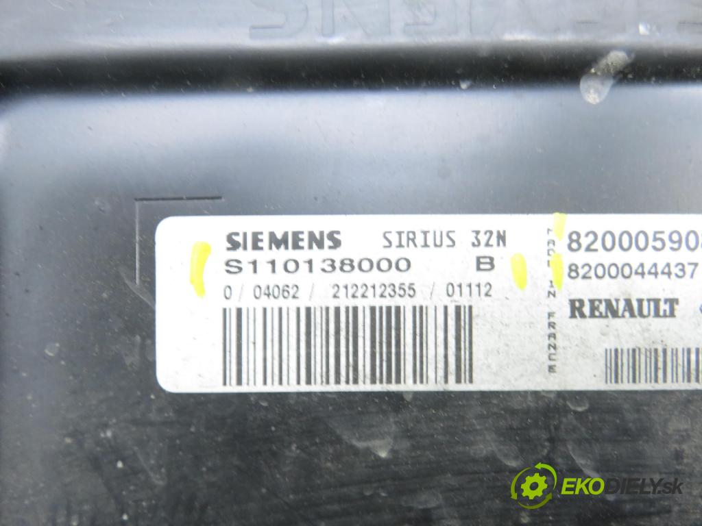 RENAULT THALIA I (LB0/1/2_) SEDAN 2001 0,00 1.4 16V - K4J 712 1390,00 řídící jednotka motora S110138000B ; 8200059086 ; 8200044437