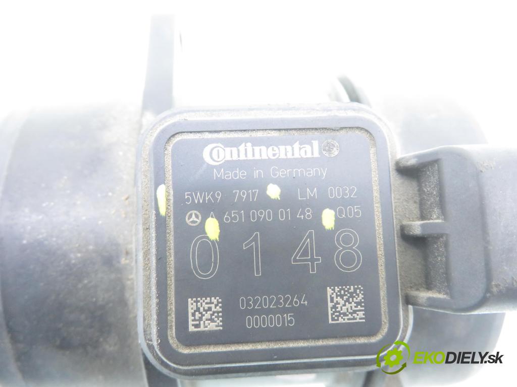 MERCEDES-BENZ SPRINTER 3,5-t Skrzynia (906) FURGON 2011 95,00 313 CDI (906.631, 906.633, 906.635, 906.637) - OM  2143,00 váha vzduchu vzduchu 5WK97917 ; 6510900148