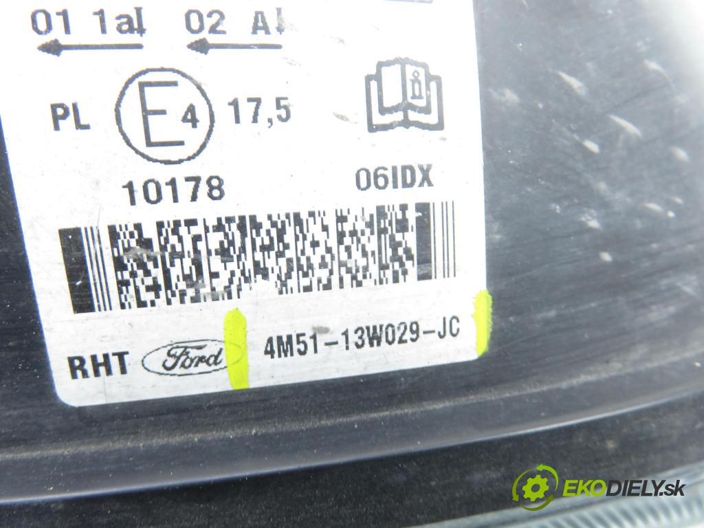 FORD FOCUS II Turnier (DA_, FFS, DS) KOMBI 2005 66,00 1.6 TDCI 90 1560,00 Svetlo PP 4M5113W029JC