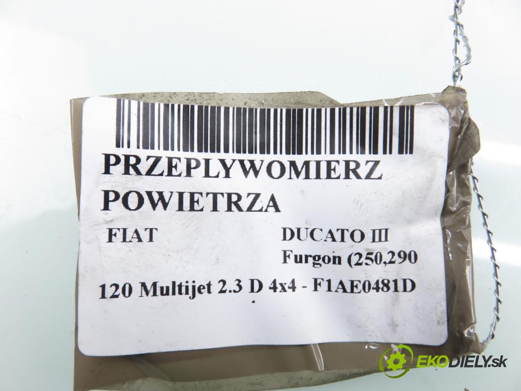 FIAT DUCATO Furgon (250_, 290_) FURGON 2007 88,00 120 Multijet 2.3 D - F1AE0481D 2287,00 váha vzduchu vzduchu F00C267020 ; 55190587 ; 0281002763