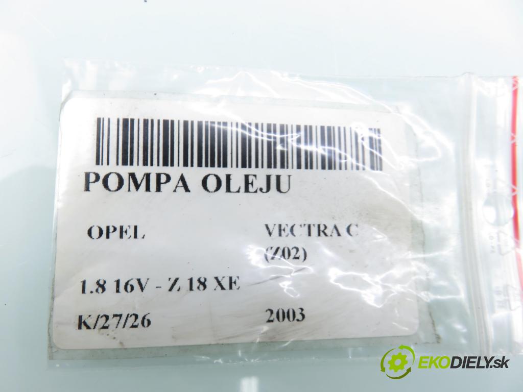 OPEL VECTRA C (Z02) SEDAN 2003 90,00 1.8 16V 122 - Z 18 XE 1796,00 pumpa oleje 24461715 (Olejové čerpadlo)