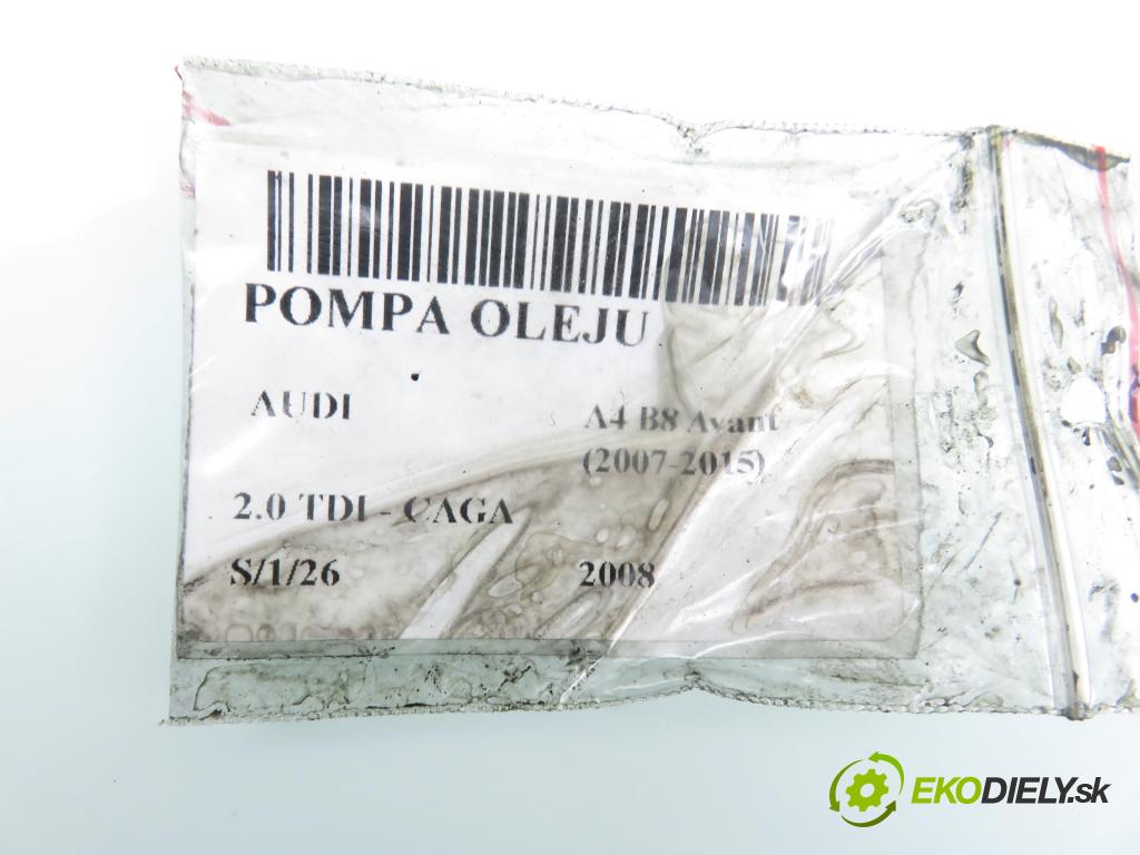 AUDI A4 Avant (8K5, B8) KOMBI 2008 105,00 2.0 TDI - CAGA 1968,00 pumpa oleje 03G103537B ; 03G115105C (Olejové čerpadlo)