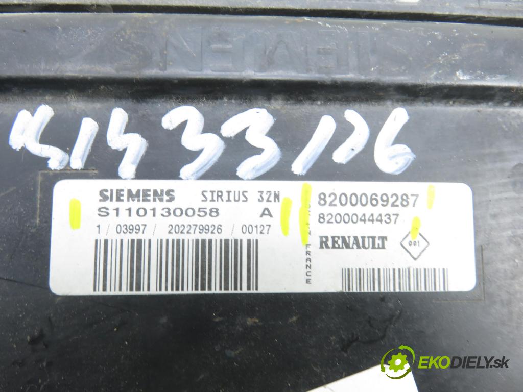 RENAULT CLIO II (BB_, CB_) HB 2000 70,00 1.4 16V 95 - K4J 712 1390,00 Riadiaca jednotka Motor S110130058A ; 8200069287 ; 8200044437