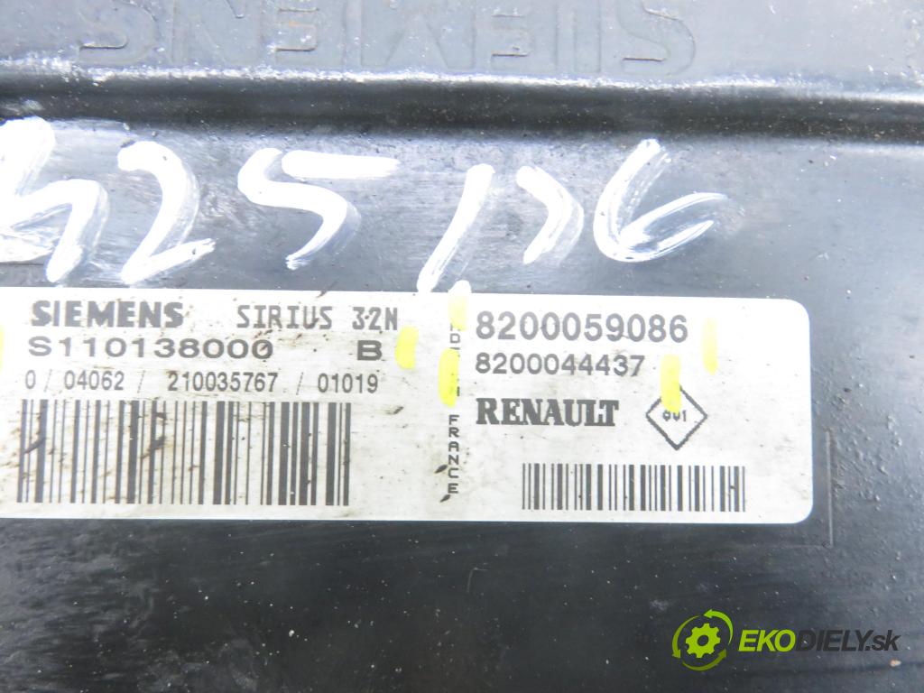 RENAULT CLIO II (BB_, CB_) HB 2001 43,00 1.2 8V 58 - D7F 726 1149,00 Riadiaca jednotka Motor S110138000B ; 8200059086 ; 8200044437