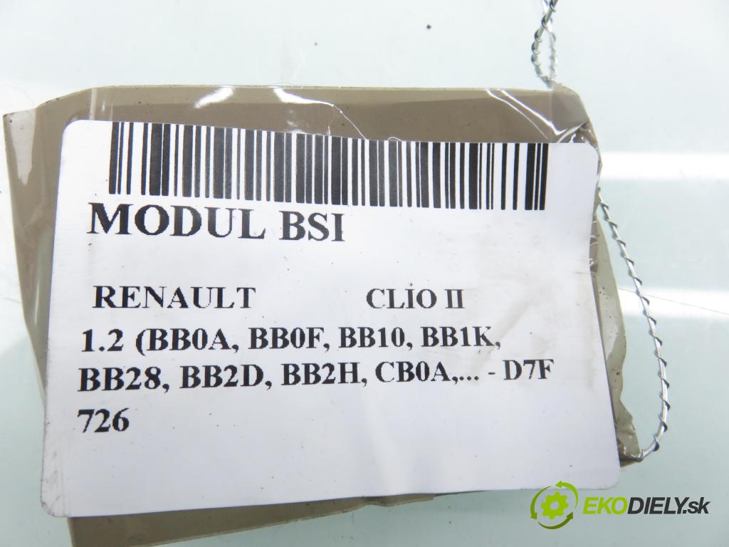 RENAULT CLIO II (BB_, CB_) HB 2001 43,00 1.2 8V 58 - D7F 726 1149,00 MODUL BSI P8200031555