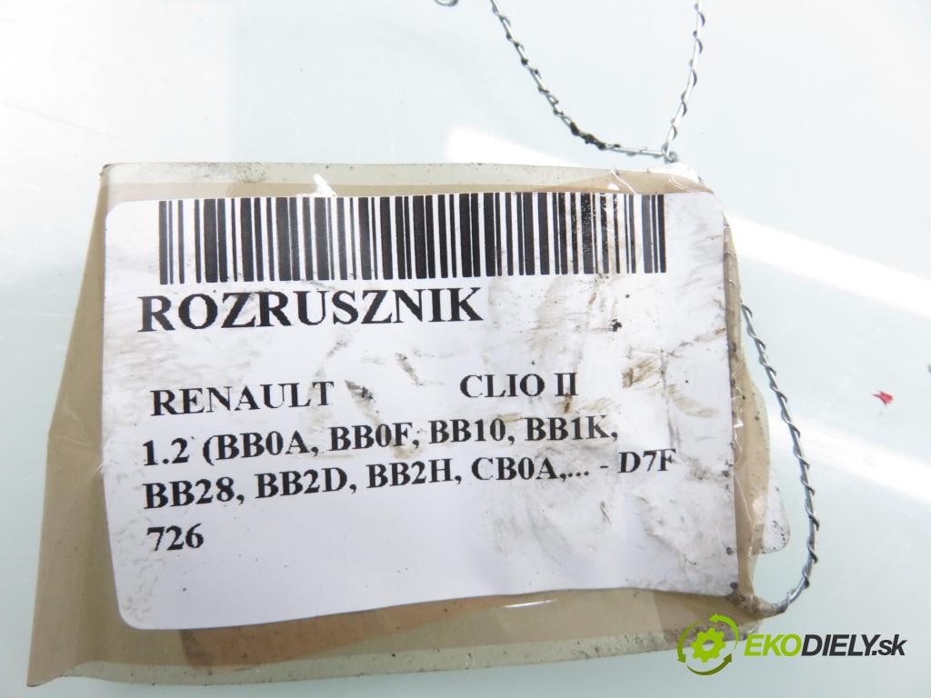 RENAULT CLIO II (BB_, CB_) HB 2001 43,00 1.2 8V 58 - D7F 726 1149,00 Štartér  (Štartér)