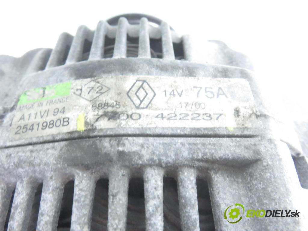 RENAULT CLIO II (BB_, CB_) HB 2000 70,00 1.4 16V 95 - K4J 712 1390,00 Alternátor 7700422237 (Alternátor)