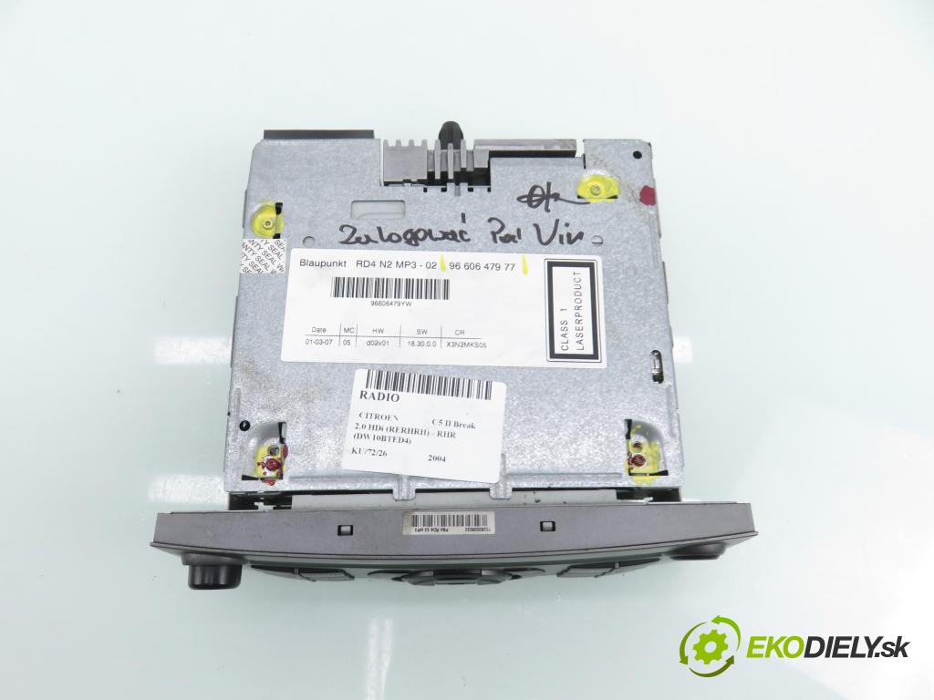 CITROEN C5 II Break (RE_) KOMBI 2004 100,00 2.0 HDi 136 1997,00 RADIO CD 9660647977