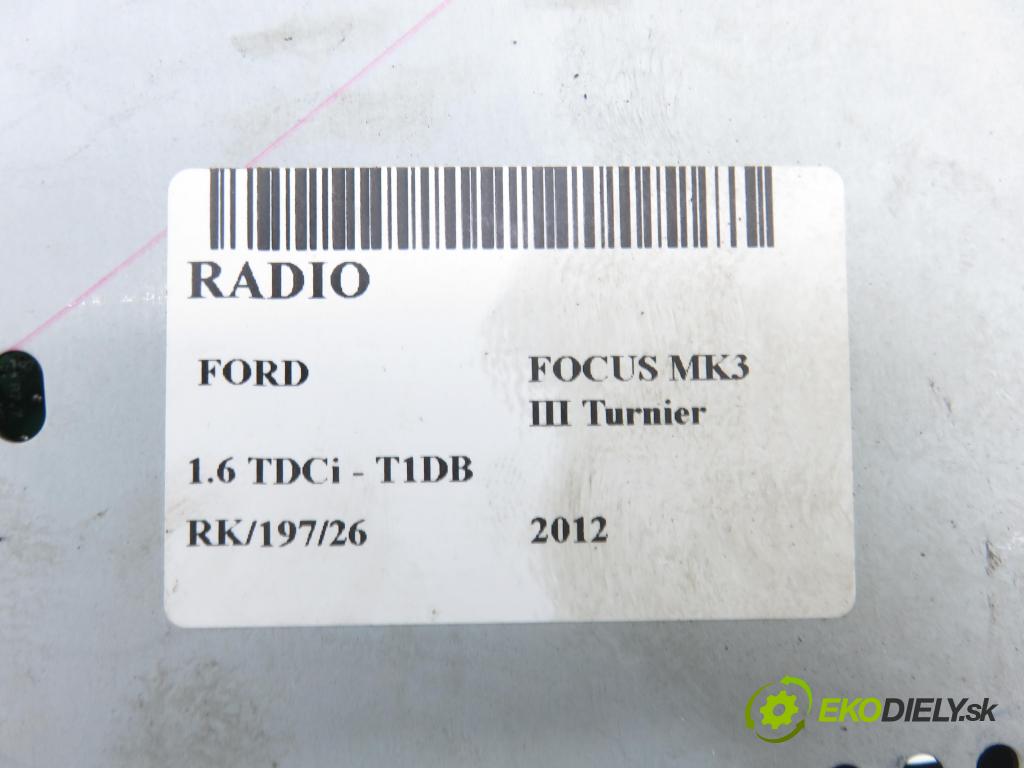 FORD FOCUS III Turnier KOMBI 2012 85,00 1.6 TDCi - T1DB 1560,00 RADIO CD BM5T18C815GF