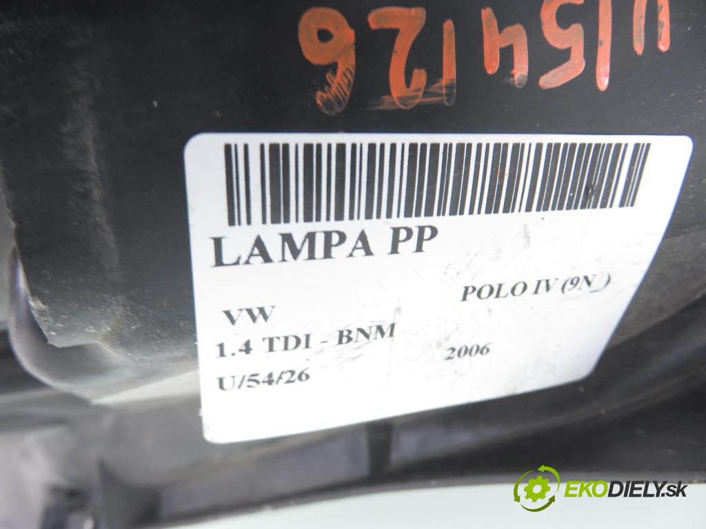 VW POLO (9N_) HB 2006 51,00 1.4 TDI - BNM 1422,00 Svetlo PP