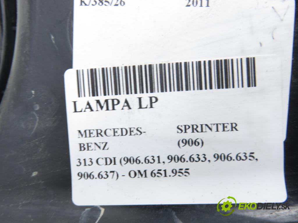 MERCEDES-BENZ SPRINTER 3,5-t Skrzynia (906) FURGON 2011 95,00 313 CDI (906.631, 906.633, 906.635, 906.637) - OM  2143,00 světlo LP 