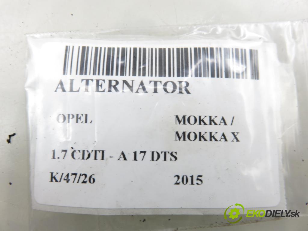 OPEL MOKKA / MOKKA X CROSSOVER 2015 96,00 1.7 CDTI - A 17 DTS 1686,00 Alternátor 13579675 (Alternátor)