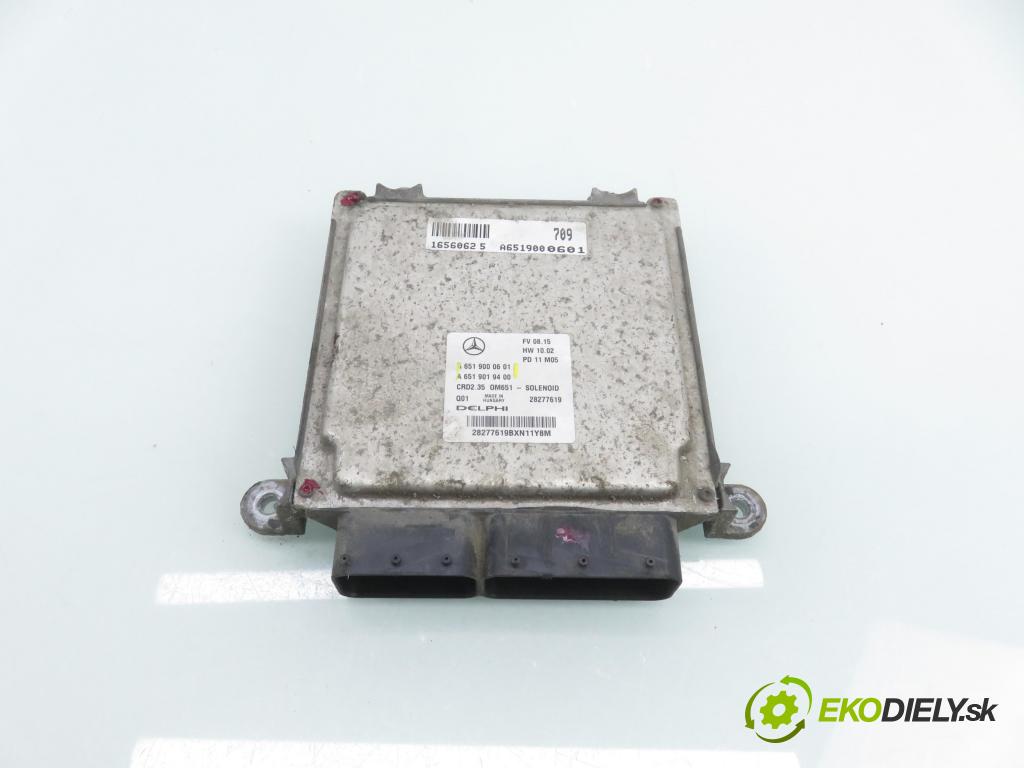 MERCEDES-BENZ SPRINTER 3,5-t Skrzynia (906) FURGON 2011 95,00 313 CDI (906.631, 906.633, 906.635, 906.637) - OM  2143,00 Riadiaca jednotka Motor 6519000601 ; 6519019400