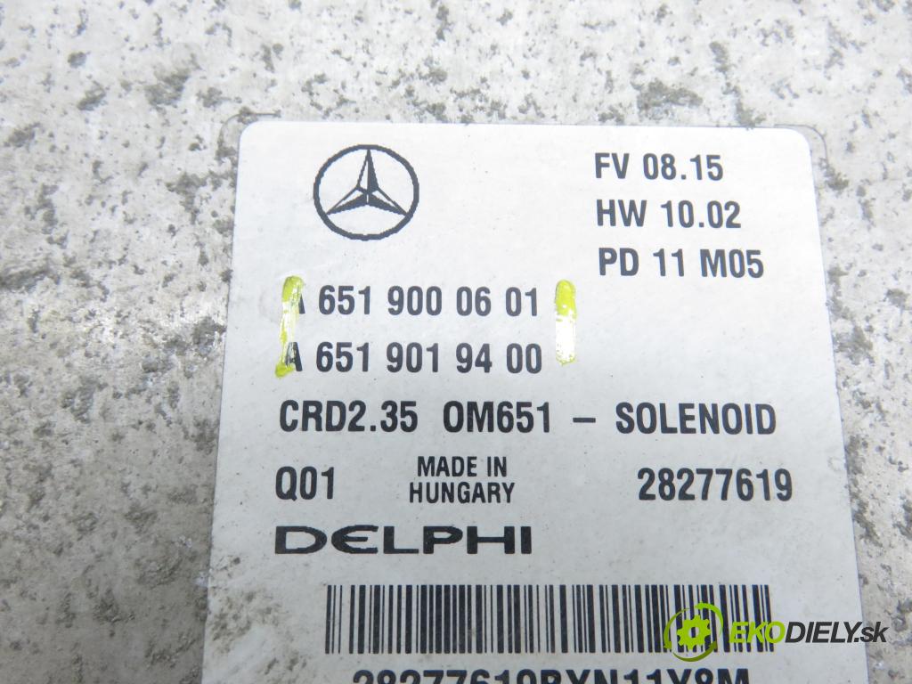 MERCEDES-BENZ SPRINTER 3,5-t Skrzynia (906) FURGON 2011 95,00 313 CDI (906.631, 906.633, 906.635, 906.637) - OM  2143,00 Riadiaca jednotka Motor 6519000601 ; 6519019400