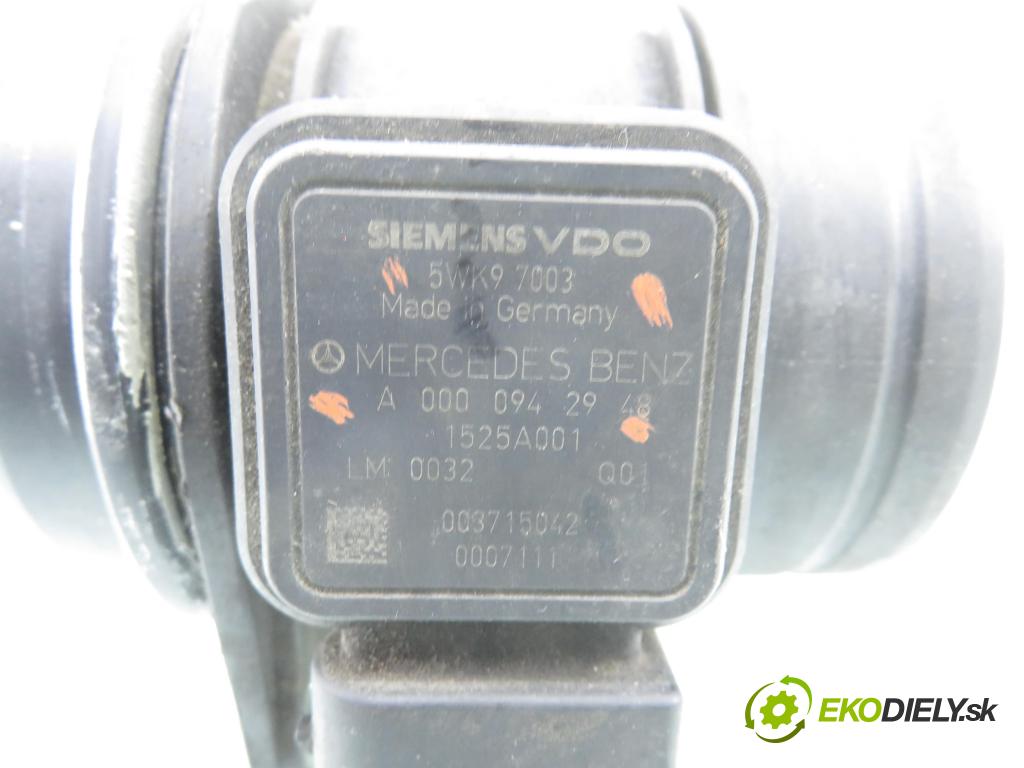 MERCEDES-BENZ KLASA A (W169) HB 2005 80,00 2.0 CDI 109 - OM 640.940 1991,00 váha vzduchu vzduchu A0000942948 ; 5WK97003