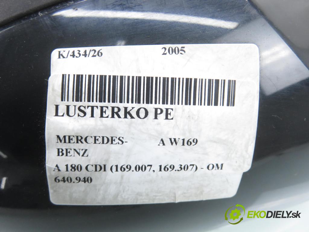MERCEDES-BENZ KLASA A (W169) HB 2005 80,00 2.0 CDI 109 - OM 640.940 1991,00 Spätné zrkadlo 