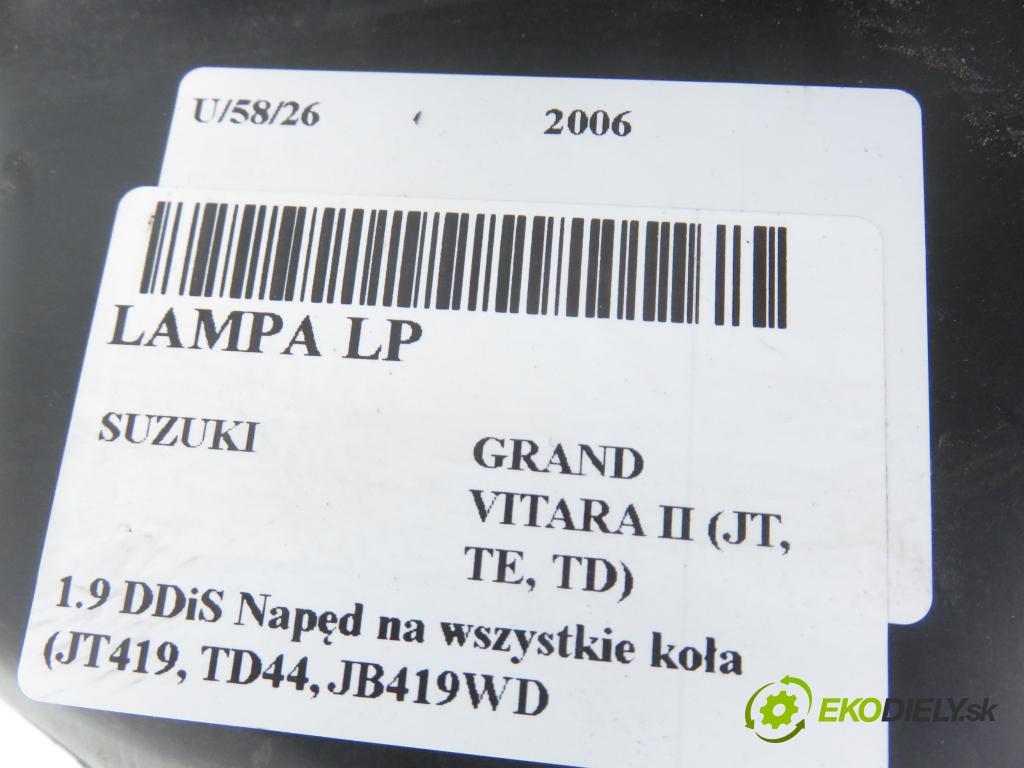 SUZUKI GRAND VITARA II (JT, TE, TD) SUV 2006 95,00 1.9 DDiS 129 4x4 - F9Q 264 1870,00 světlo LP 