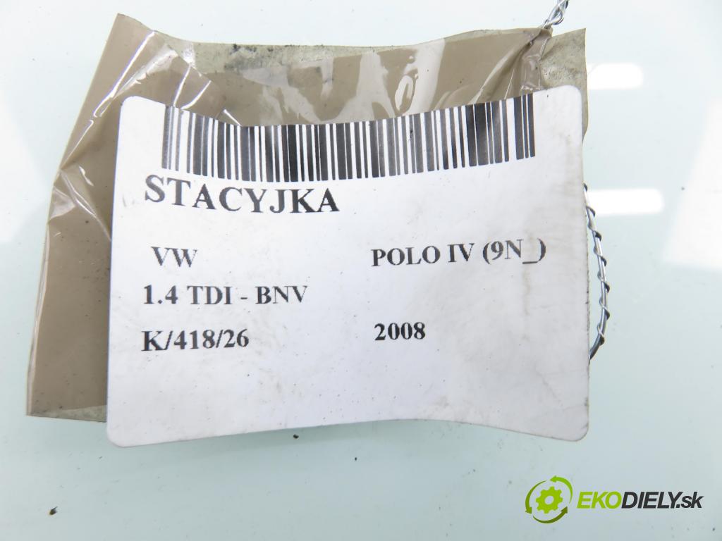 VW POLO (9N_) HB 2008 59,00 1.4 TDI - BNV 1422,00 spínačka / VLOŽKY 4B0905851Q